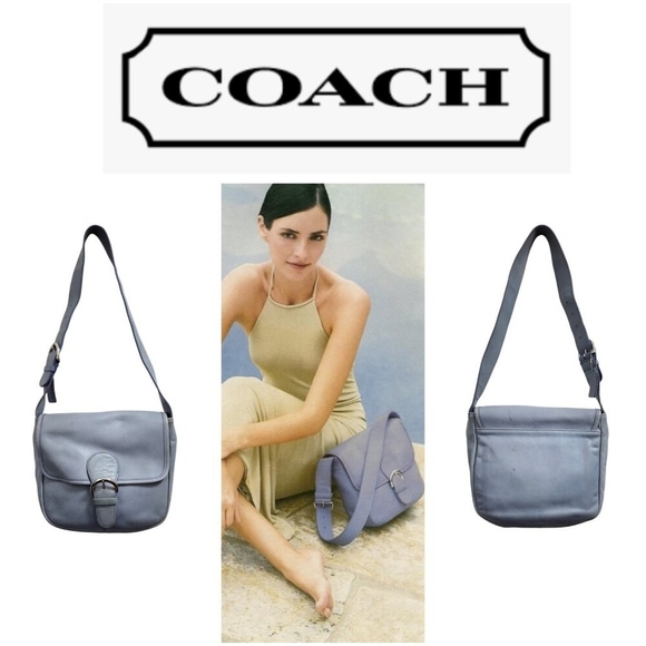 Coach Vintage - UNEVEN Color Soho Bedford Flap Bag 4164 - Periwinkle, Adjustable - Picture 16 of 16